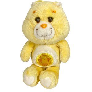 Care Bears Sunshine Funshine Bear Yellow 13” Stuffed Plush Kenner 1984 Vintage